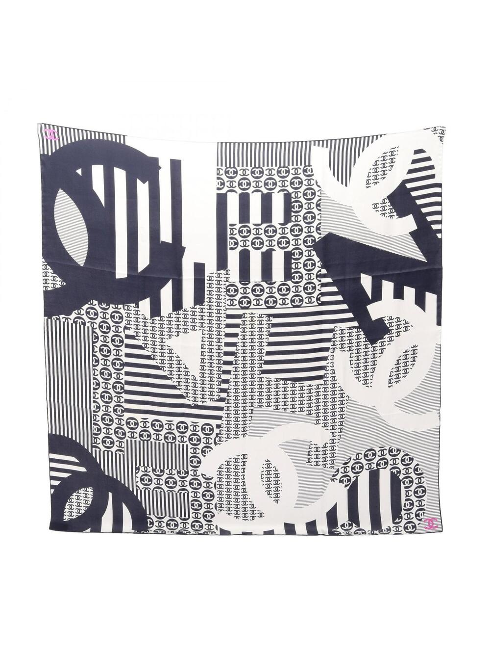 Chanel Coco Mark Stripe Scarf Stole #351928C10B